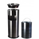 Luxurious Stainless Steel Trash Can Garbage Bin with Ashtray